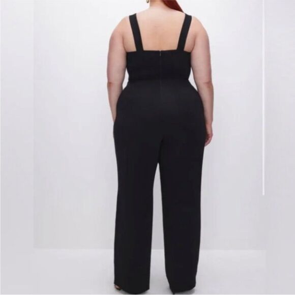 GOOD AMERICAN | NEW Black Executive Jumpsuit Wide Leg Women’s GA Size 1 (Small) - Picture 2 of 11